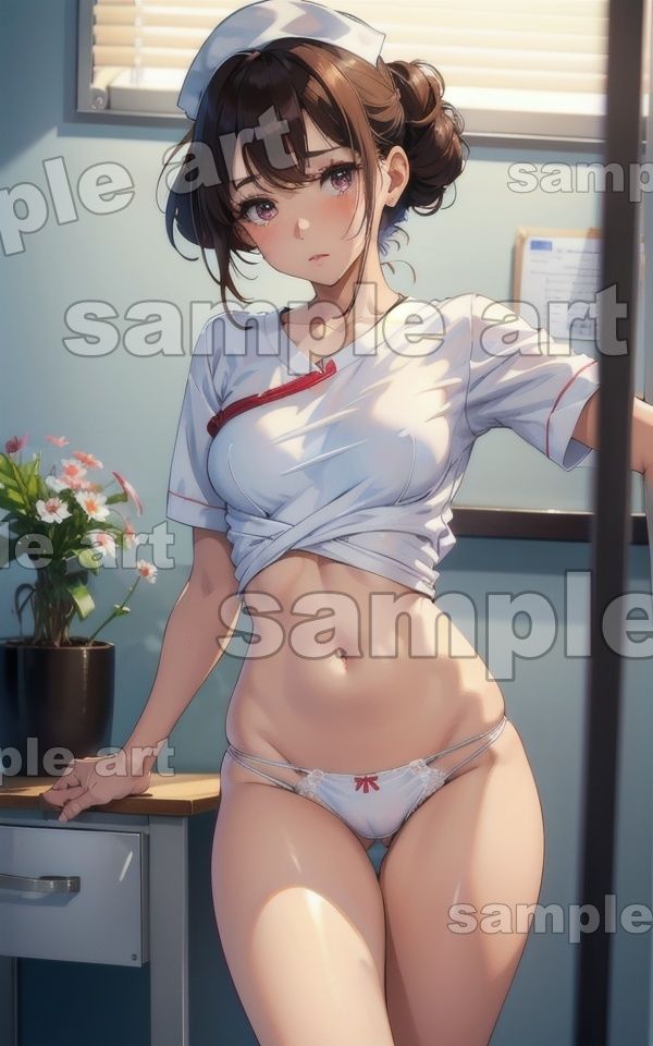 サンプル画像2:ナースのお着替えスペシャル！黒ギャルのエッチな生着替えを覗き見してみた・・・(くぱぁの国王) [d_409854]