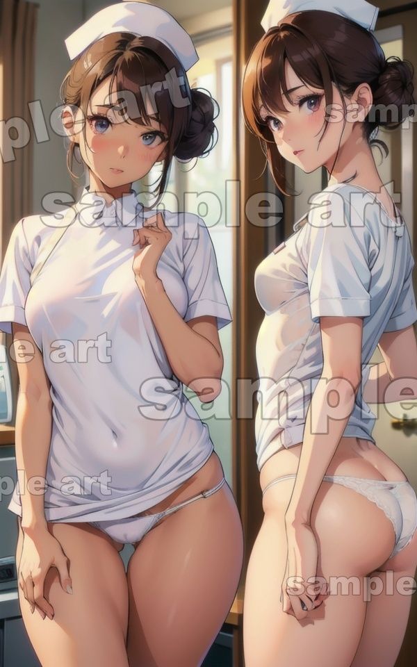 サンプル画像6:ナースのお着替えスペシャル！黒ギャルのエッチな生着替えを覗き見してみた・・・(くぱぁの国王) [d_409854]