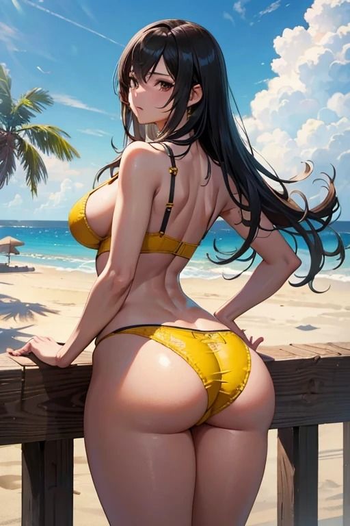 サンプル画像2:濡れ透け水着の美女をご馳走様 〜お尻中心CG集〜(fundreamer) [d_409859]