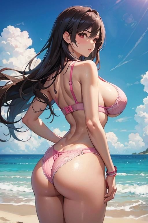 サンプル画像4:濡れ透け水着の美女をご馳走様 〜お尻中心CG集〜(fundreamer) [d_409859]