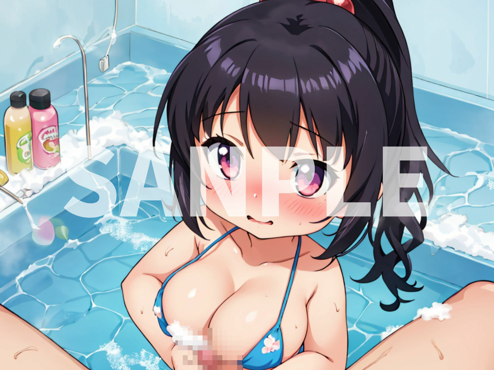 サンプル画像4:ロリ巨乳専門ソープ〜発育の良いロリ少女が泡泡ソーププレイ〜(your diary) [d_409860]