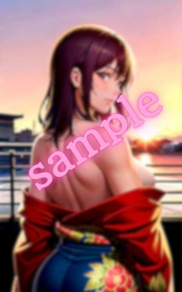 サンプル画像2:綺麗な夕日と綺麗なお姉さん〜最高のロケーションで最高のS〇Xをする〜(AIエロエロクラブ) [d_409869]