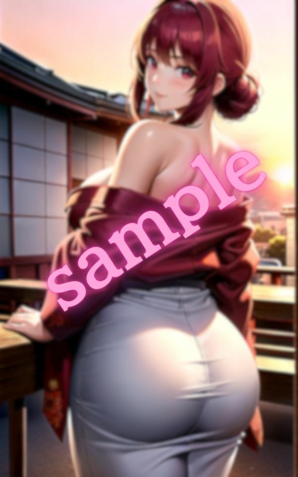 サンプル画像4:綺麗な夕日と綺麗なお姉さん〜最高のロケーションで最高のS〇Xをする〜(AIエロエロクラブ) [d_409869]