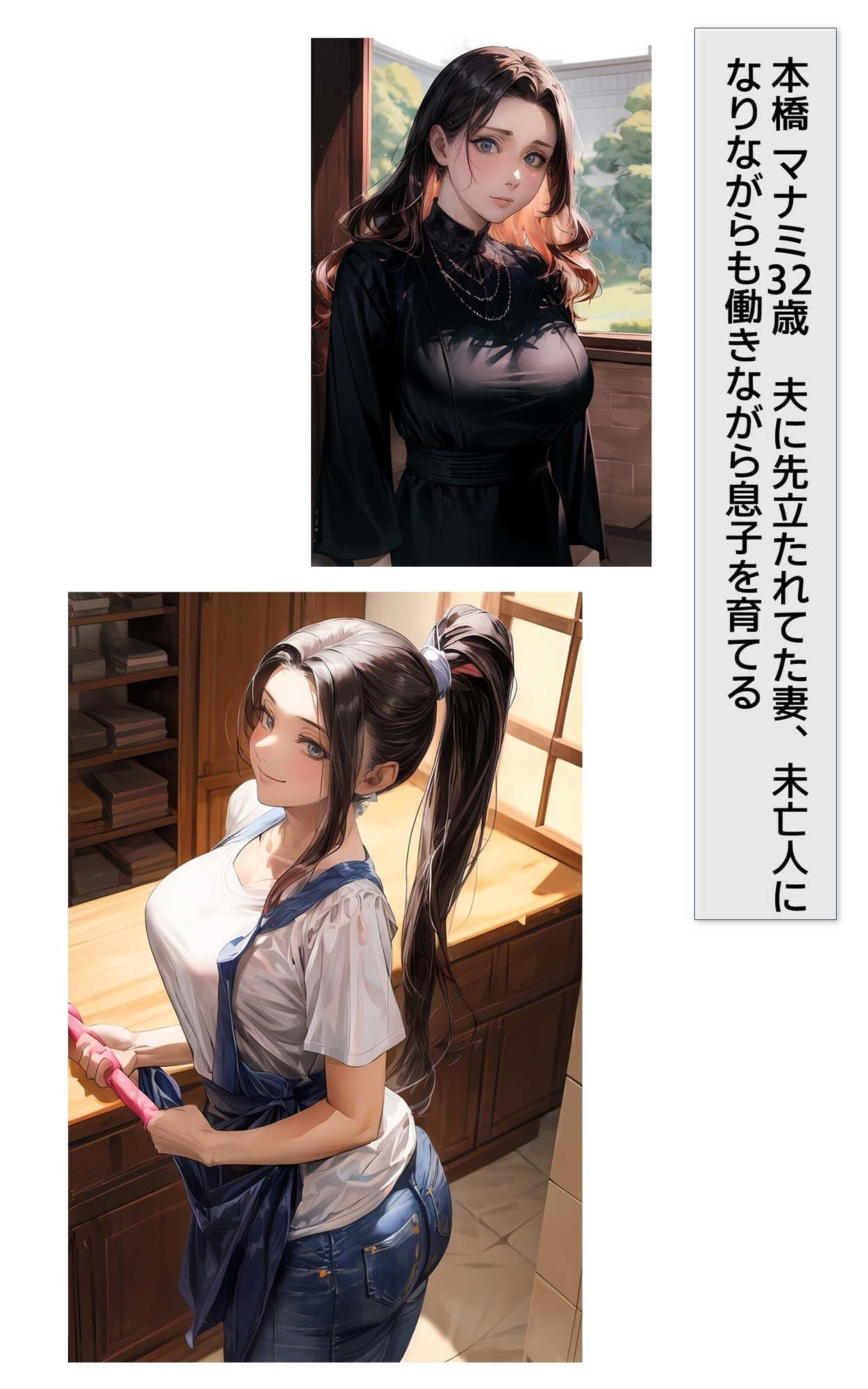 サンプル画像1:未亡人セーラー制服奴●、セーラー服姿で息子の性奴●になった母親のお話(C.C.WORKS) [d_410036]