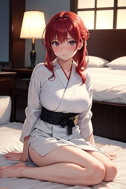 サンプル画像3:浴衣姿の可愛い彼女と着衣セックス(AIバブみ) [d_410084]