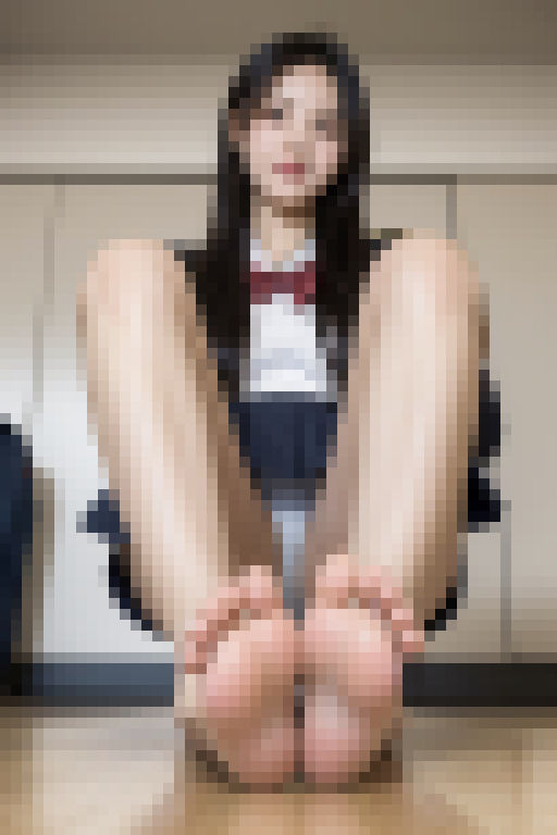 サンプル画像1:JKの蒸れた足裏を至近距離で拝みたい(リアルな世界でのエロ) [d_410208]