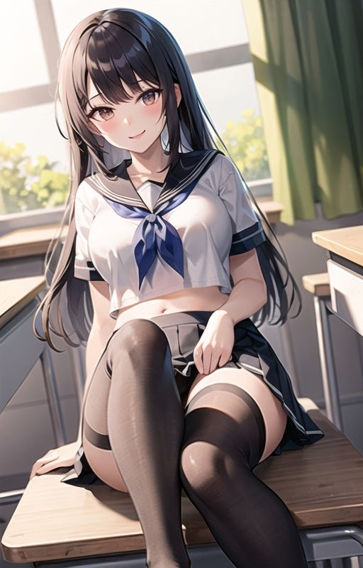 サンプル画像1:ドぴゅっとパンスト学園〜あそこもぶっかけまくっちゃう〜(ai生成で中出し天国) [d_410329]