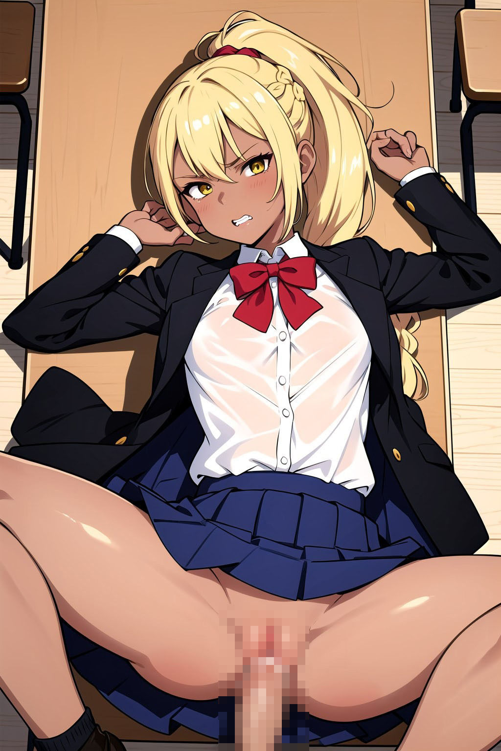 サンプル画像2:中出しされちゃう制服黒ギャル(マーモットLOVE2) [d_410337]