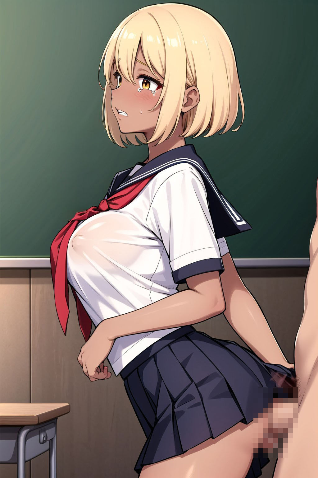 サンプル画像2:中出しされちゃう制服黒ギャル3(マーモットLOVE2) [d_410343]