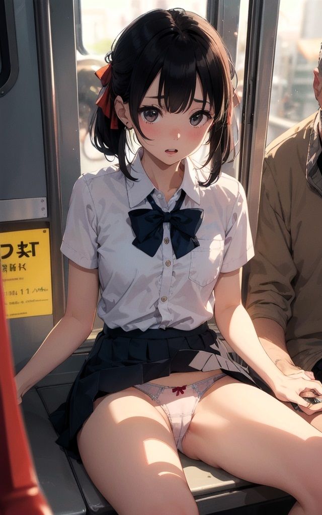 サンプル画像5:ちらちら女子校生(AIマジカルタウン) [d_410381]