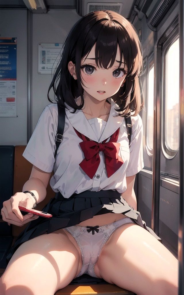 サンプル画像6:ちらちら女子校生(AIマジカルタウン) [d_410381]