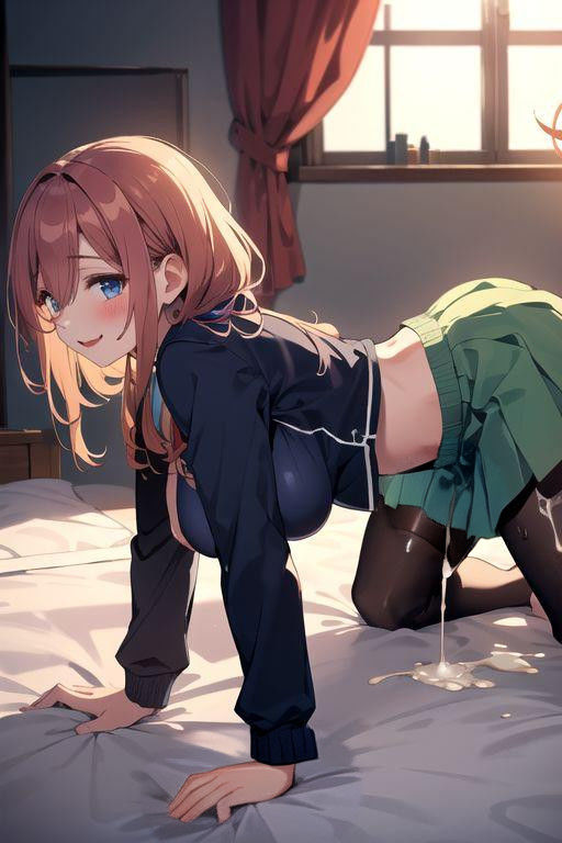 サンプル画像5:五等分の◯嫁 中野三◯みたいな女の子(縦軸と無花果) [d_410601]