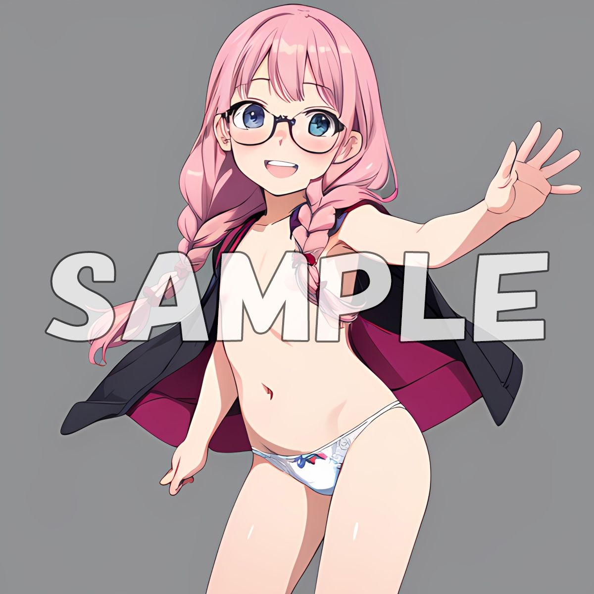 サンプル画像2:きまぐれ眼鏡ッ娘おぱんつ01(牡丹桜) [d_410619]