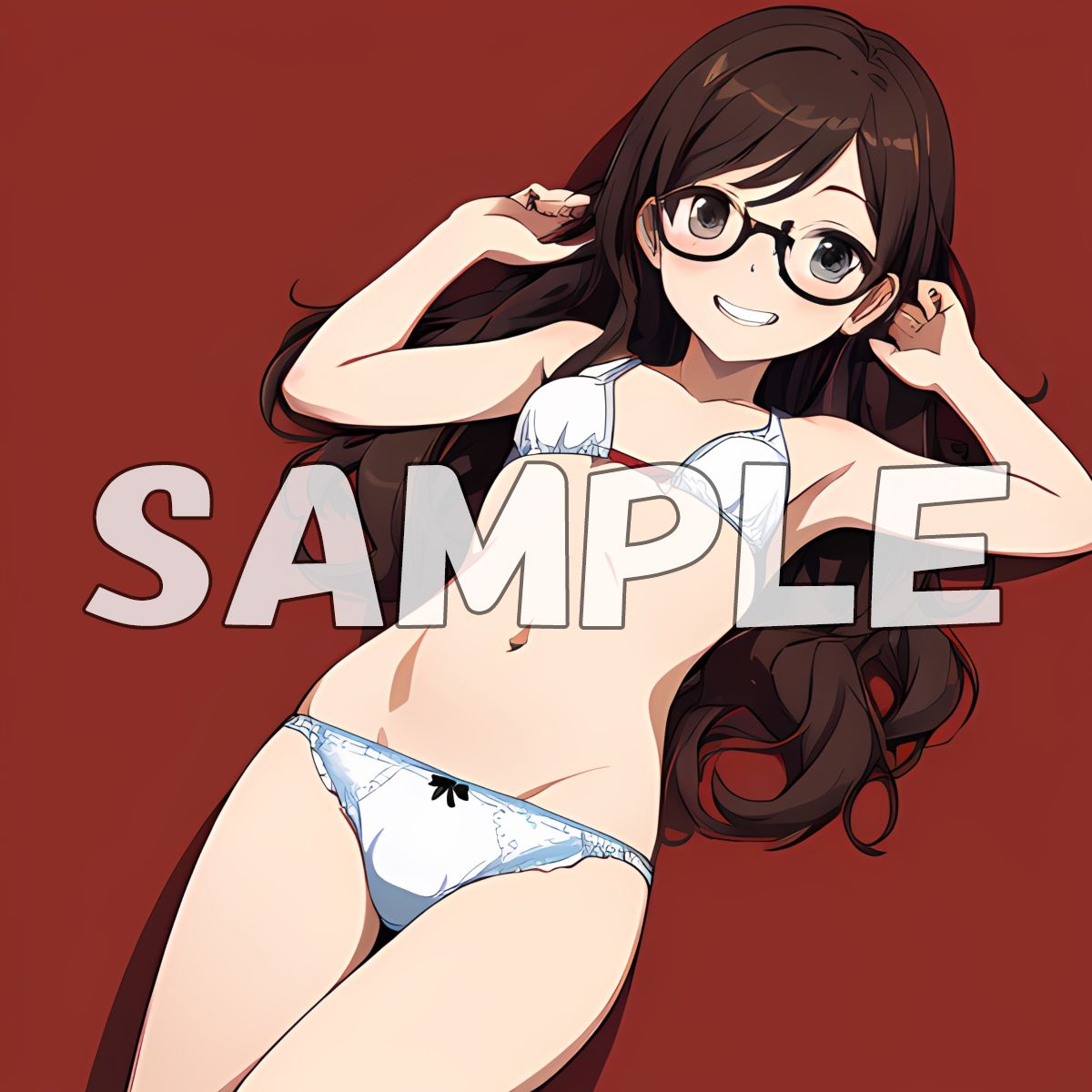 サンプル画像4:きまぐれ眼鏡ッ娘おぱんつ01(牡丹桜) [d_410619]