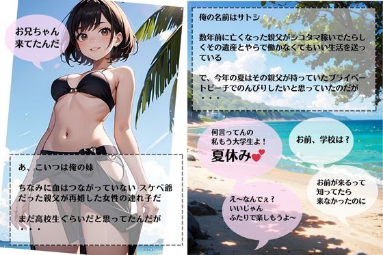 サンプル画像2:禁断の性欲/妹とS●Xしちゃった件【プライベートビーチ編】(妄想映像部) [d_410686]