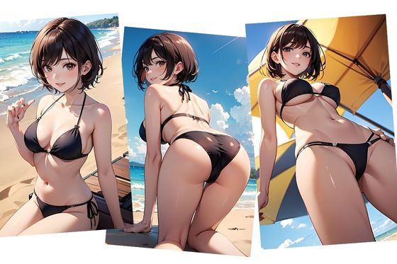 サンプル画像4:禁断の性欲/妹とS●Xしちゃった件【プライベートビーチ編】(妄想映像部) [d_410686]