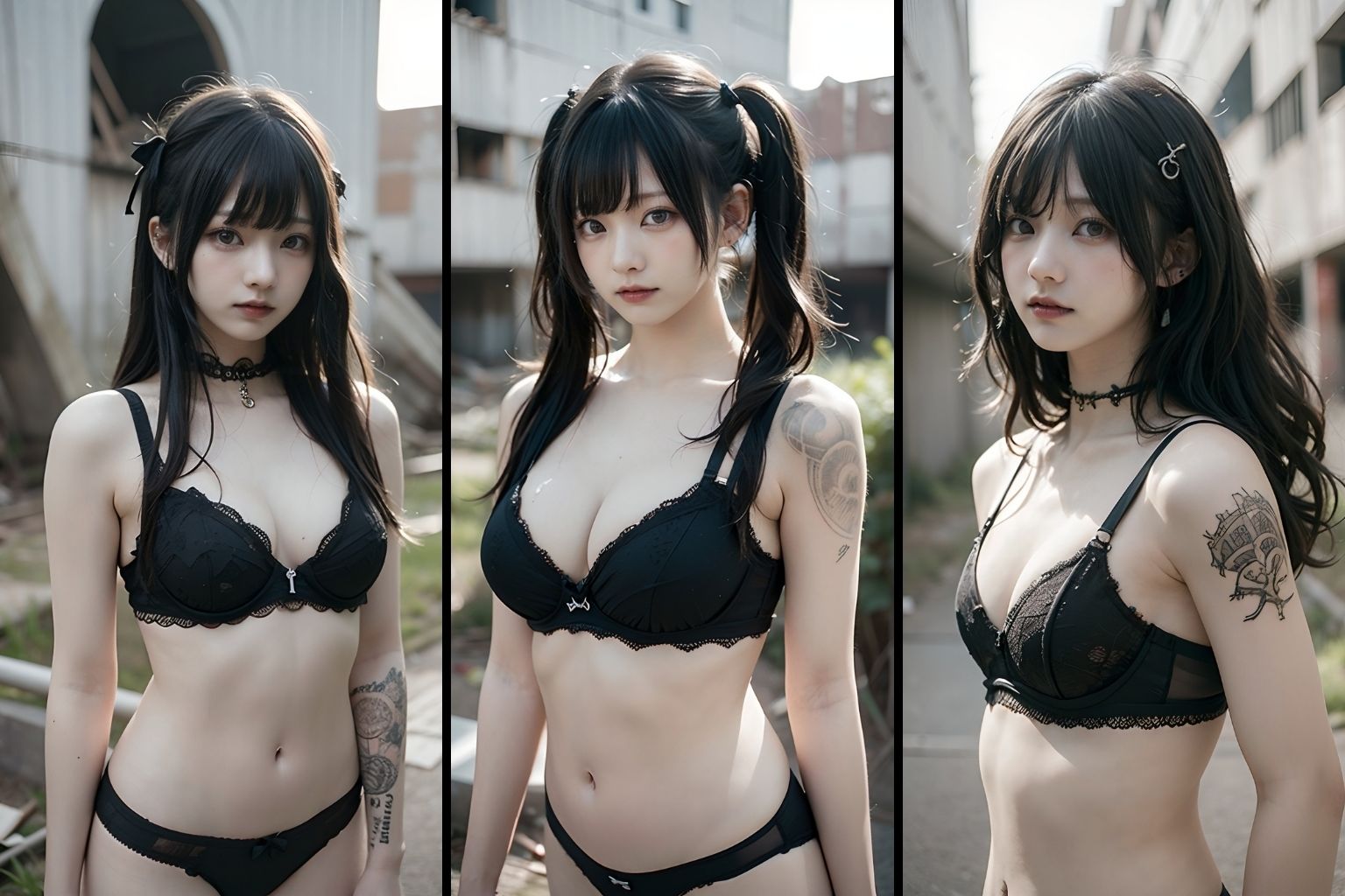 サンプル画像4:パンクロック 女子校生(AI販売プロジェクト) [d_410738]