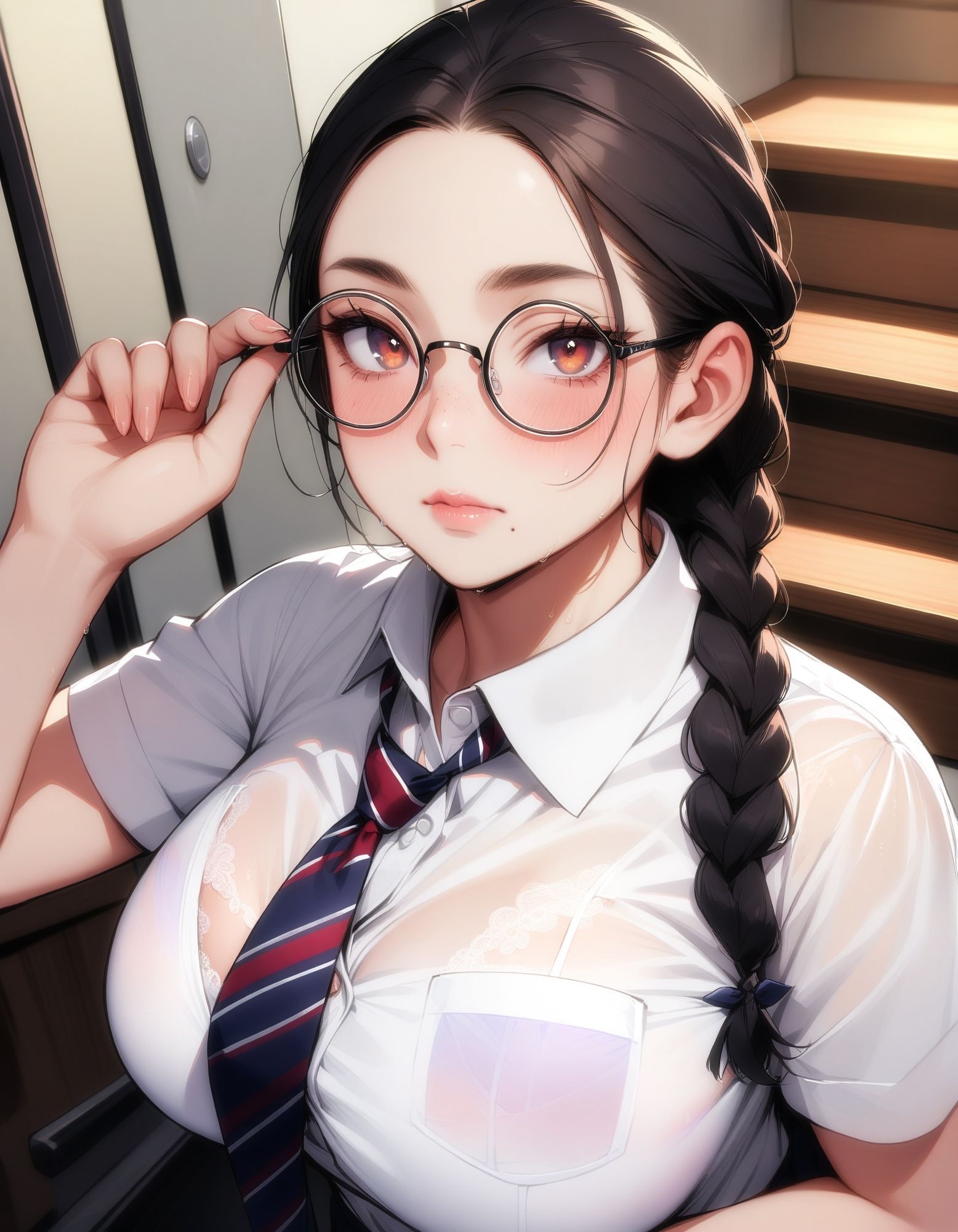 サンプル画像2:地味目彼女はむっつりスケベ(もののすき) [d_410794]