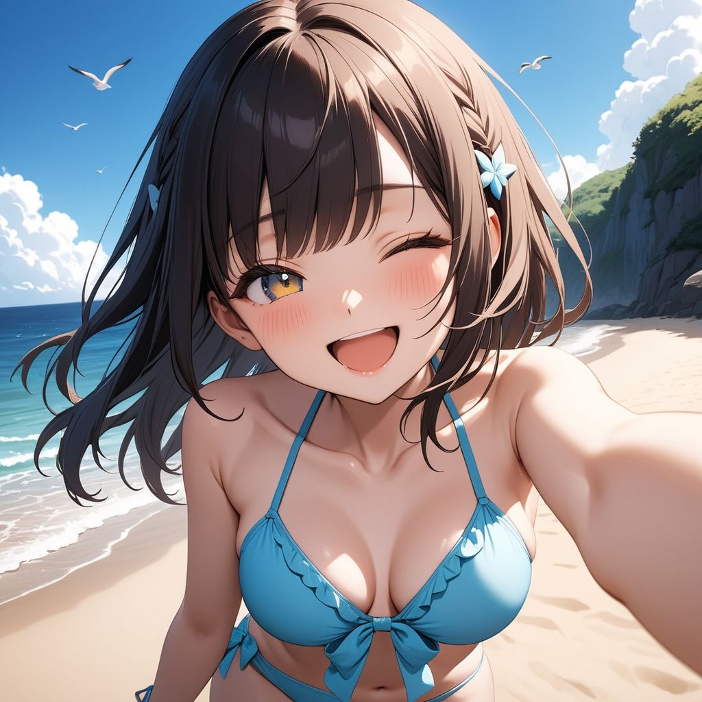 サンプル画像1:フェラにパイズリ、中出しまで経験させてくれる！童貞狩りのビキニお姉さんたち(ふりかけテキーラ) [d_410821]