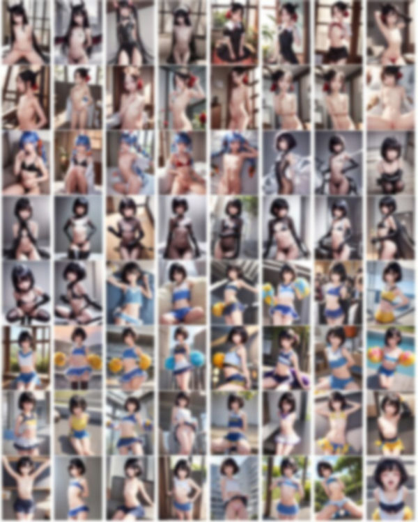 サンプル画像6:AI貧乳少女2024年4月イラスト集(AI貧乳少女) [d_410980]