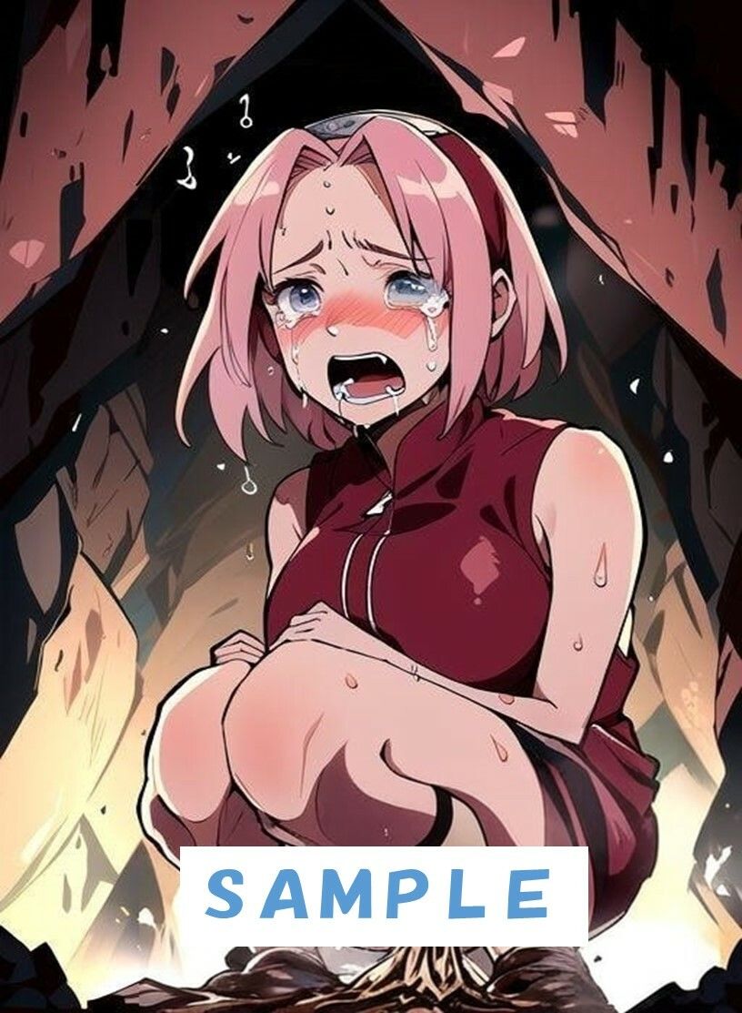 サンプル画像5:お腹を壊した春野サクラ、洞窟で野糞(わたあめ) [d_411008]