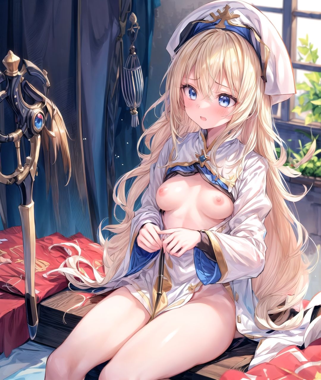 サンプル画像3:美少女たちのひととき・女神官（ゴ〇ブリンスレイヤー）(Aark) [d_411063]