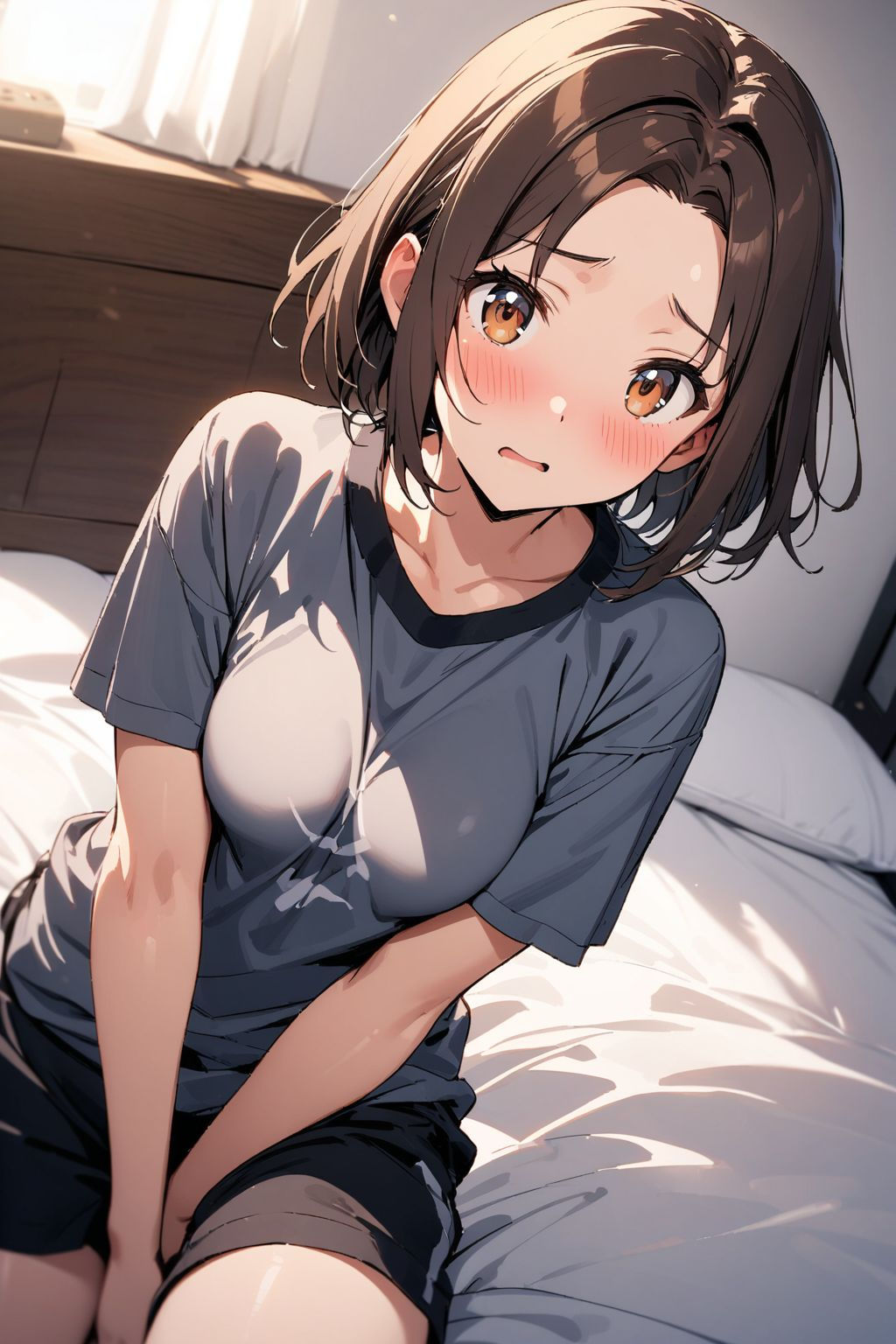 サンプル画像1:学校サボって 朝から彼女とお家で ダラダラSEX(気になるあの娘) [d_411104]