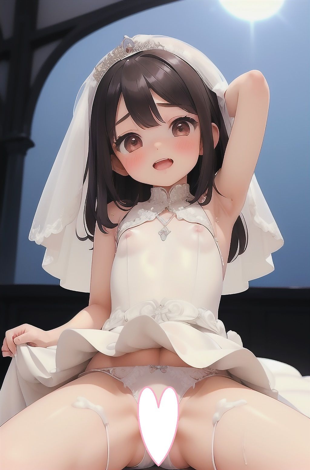 サンプル画像5:計333枚☆はっぴぃうぇでぃんぐ☆顔面騎乗の距離でおぱんつスジ超接写(ラッキードスケベワール堂) [d_411136]