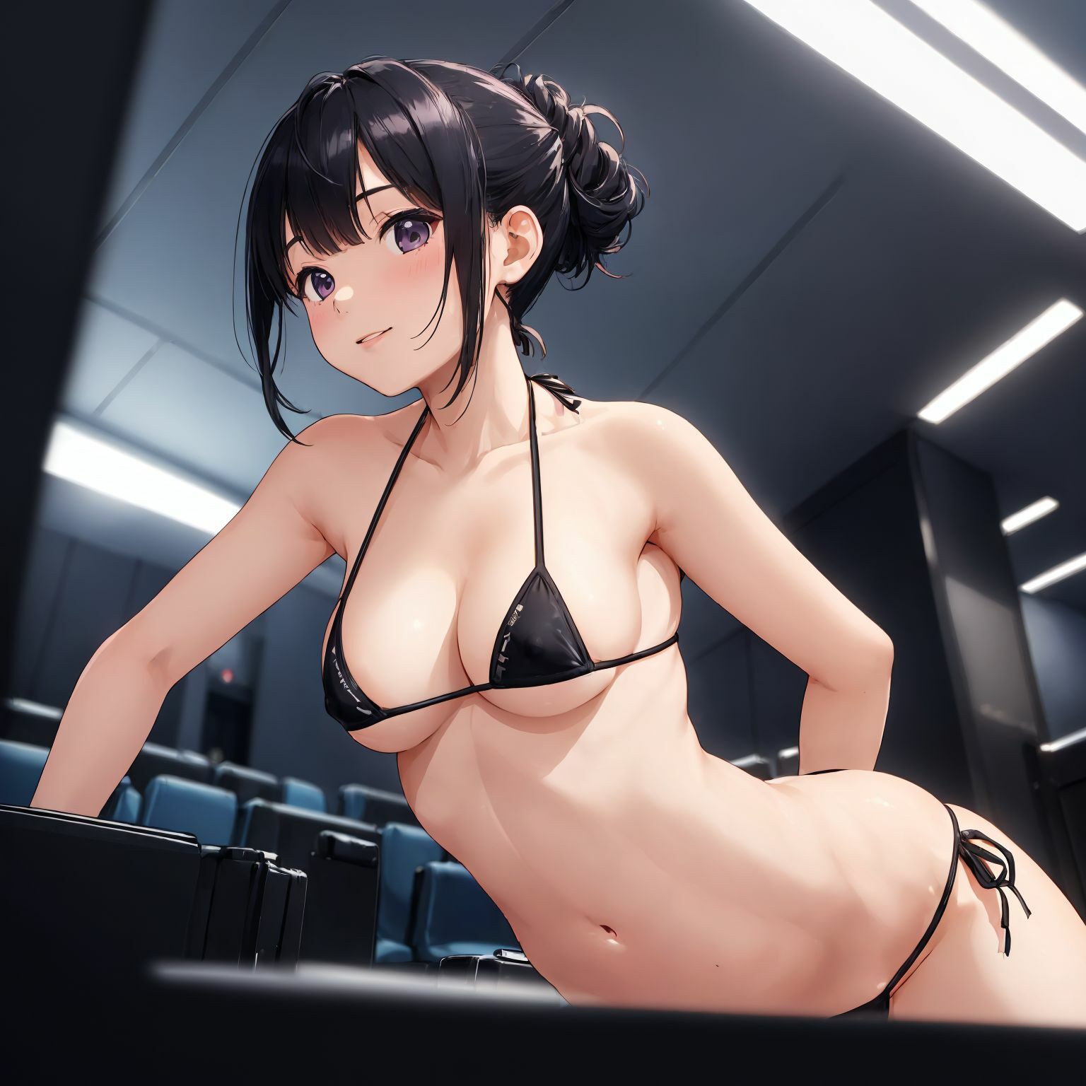 サンプル画像1:巨乳マイクロビキニ(yama@AI美女) [d_411145]