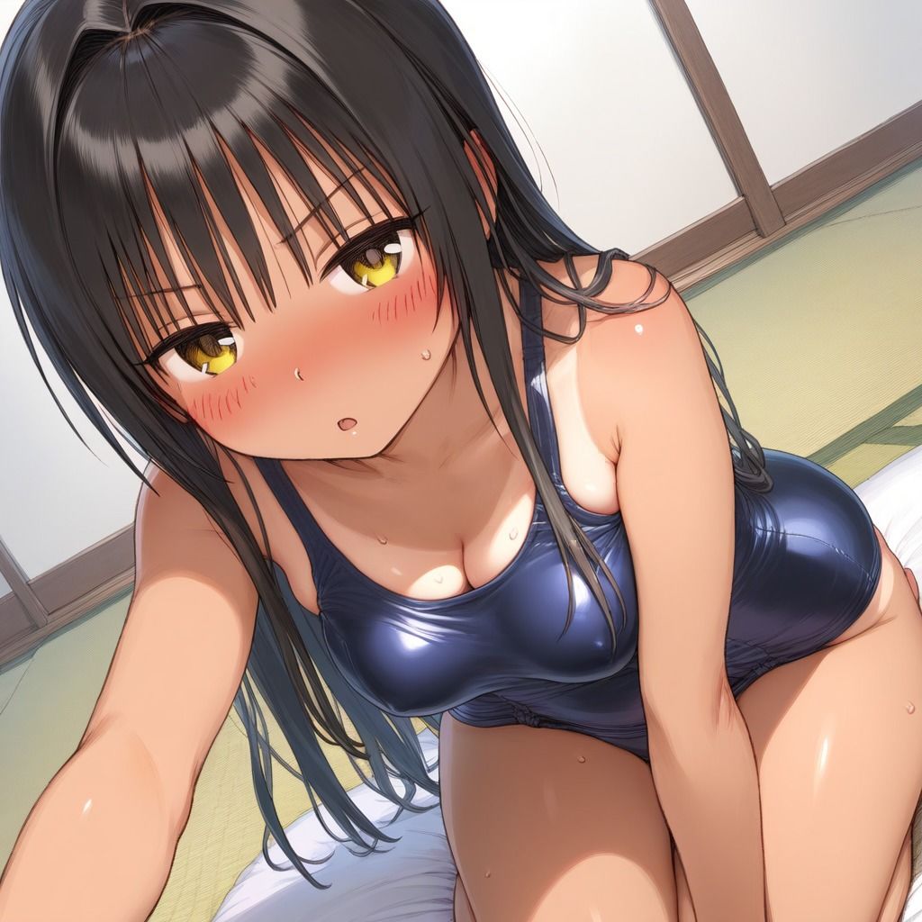 サンプル画像2:スク水少女(道の草) [d_411157]