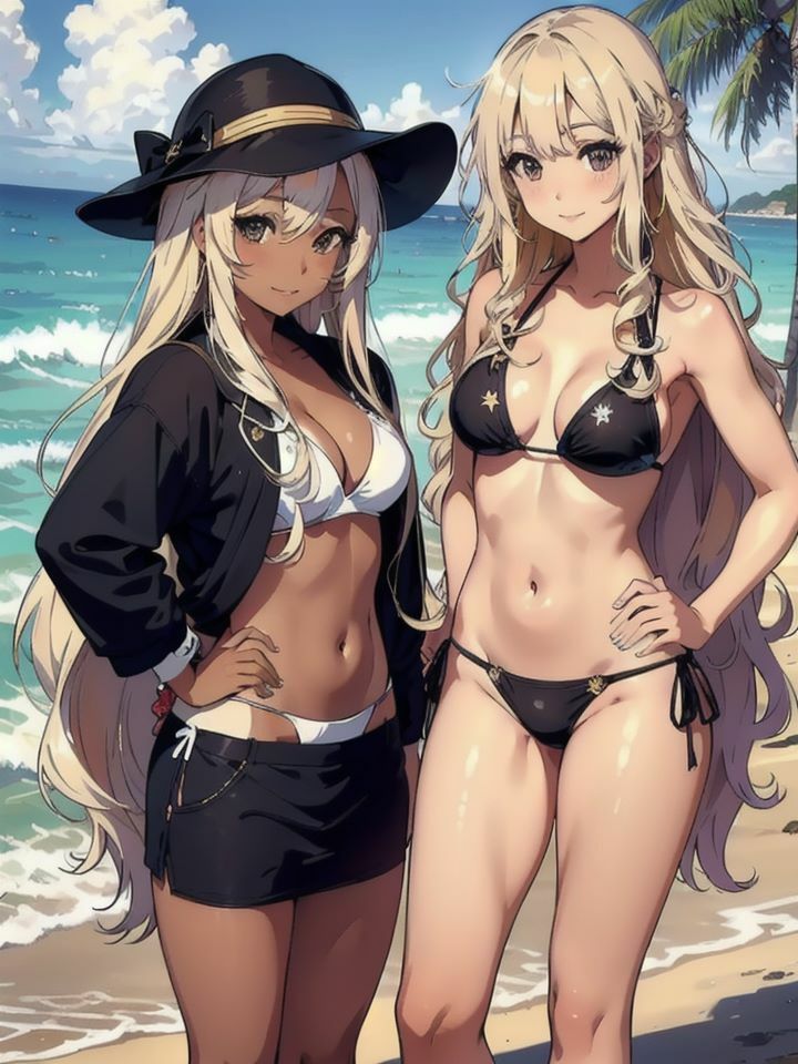 サンプル画像1:異世界ファンタジー美少女とビーチナンパで大乱交(えーたろう) [d_411210]