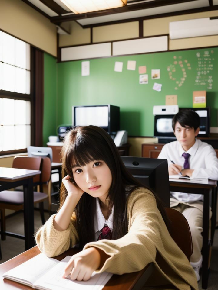 サンプル画像1:いつも距離感の近い幼馴染と2人きり。僕と彼女の秘密の勉強会…(さきっぽ係長) [d_411214]