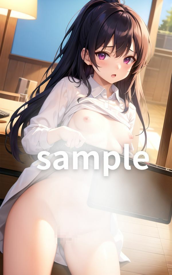 サンプル画像1:同僚がエロすぎて仕事に集中できない(AI制作) [d_411323]