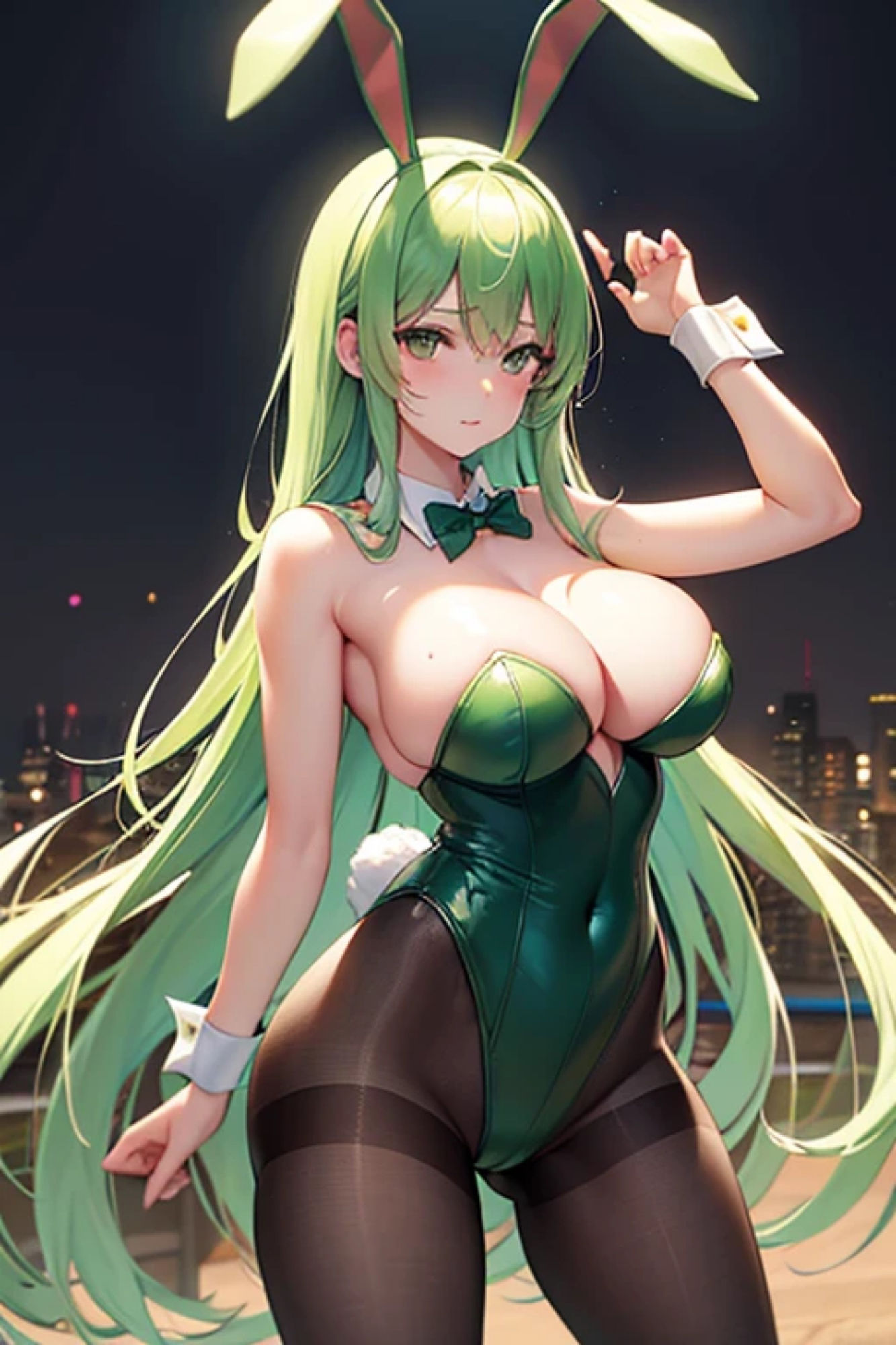 サンプル画像2:グリーンバニーガールのアレやコレ(rweb324) [d_411404]