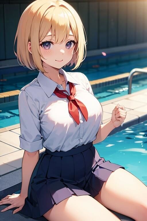 サンプル画像1:発育が良すぎる巨乳妹のオッパイを舐めるようにジロジロ(AIバブみ) [d_411423]