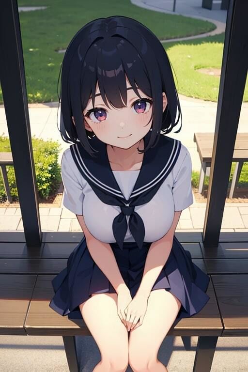 サンプル画像5:発育が良すぎる巨乳妹のオッパイを舐めるようにジロジロ(AIバブみ) [d_411423]