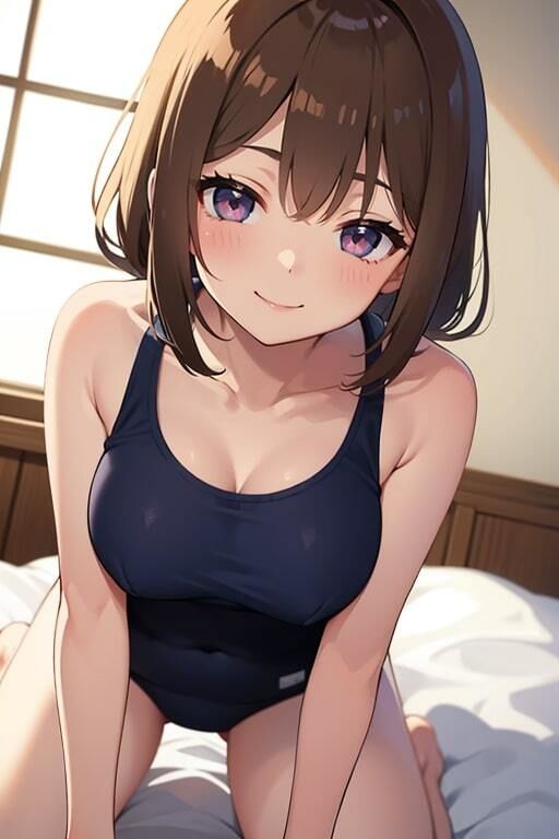 サンプル画像6:発育が良すぎる巨乳妹のオッパイを舐めるようにジロジロ(AIバブみ) [d_411423]