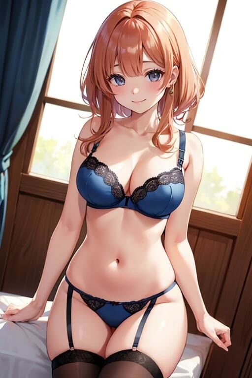 サンプル画像1:セクシーな下着姿でボクを誘惑する美女(AIバブみ) [d_411436]