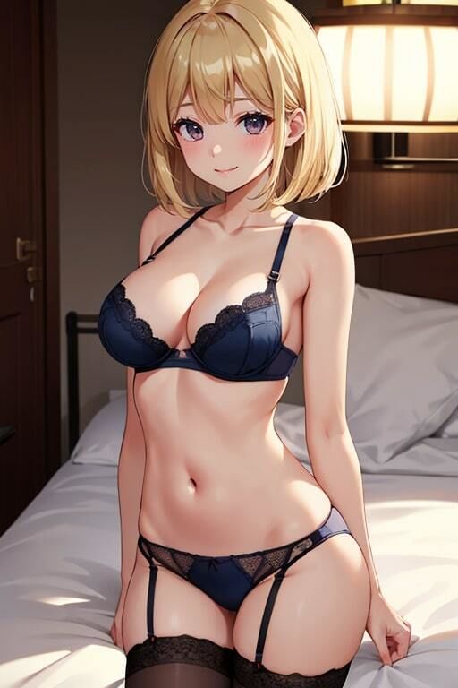 サンプル画像2:セクシーな下着姿でボクを誘惑する美女(AIバブみ) [d_411436]