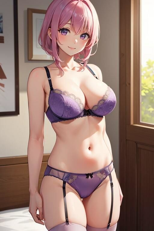 サンプル画像3:セクシーな下着姿でボクを誘惑する美女(AIバブみ) [d_411436]