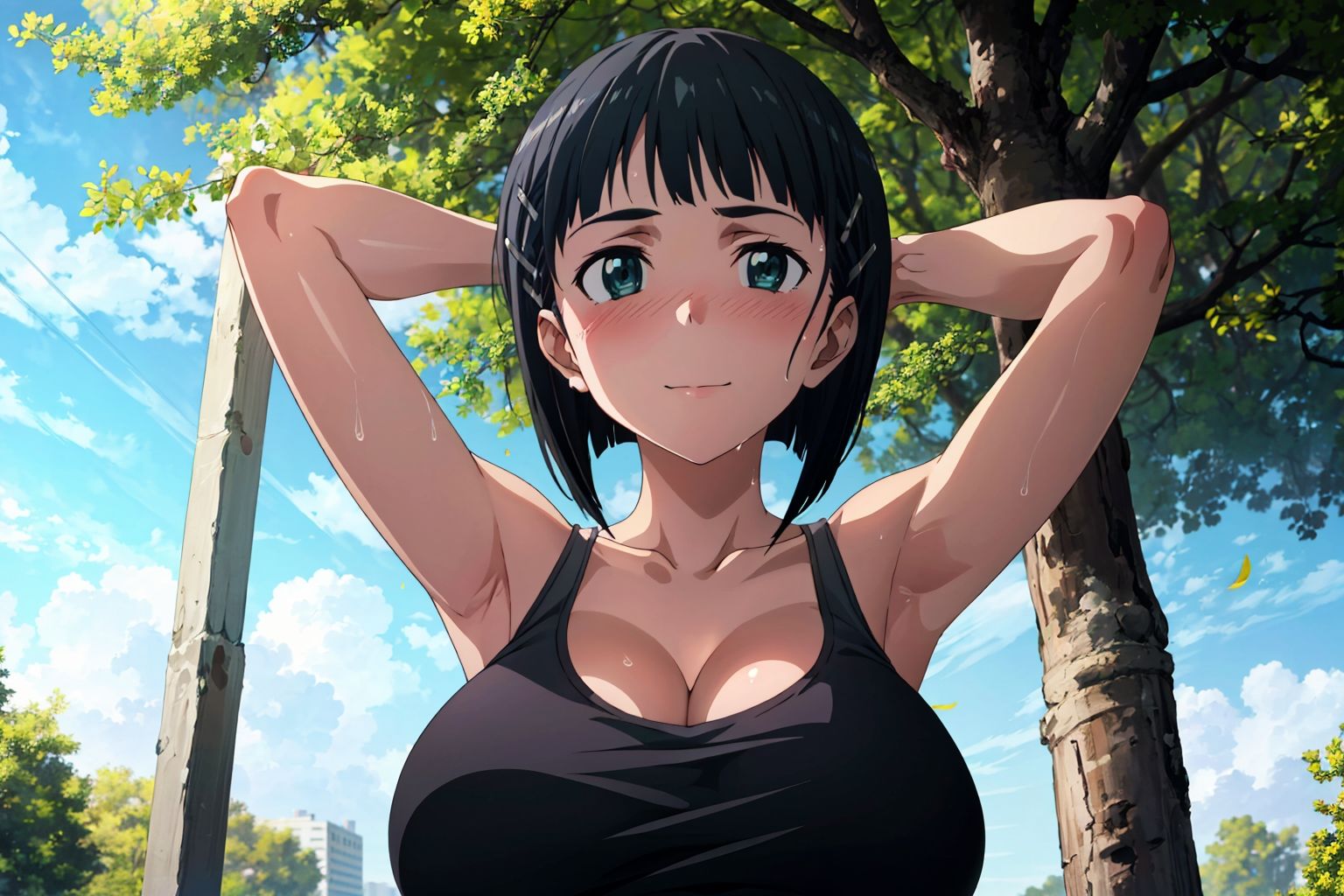 サンプル画像2:直◎ちゃんといちゃいちゃ(AIぷちフェチ研究会) [d_411456]