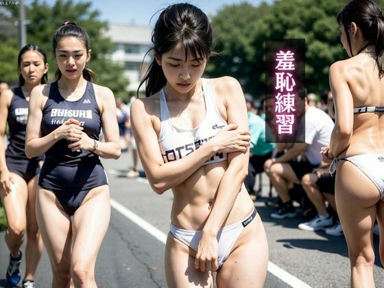サンプル画像3:美人アスリート羞恥公開練習（女子大生陸上部編）(AIシテルProject) [d_411499]