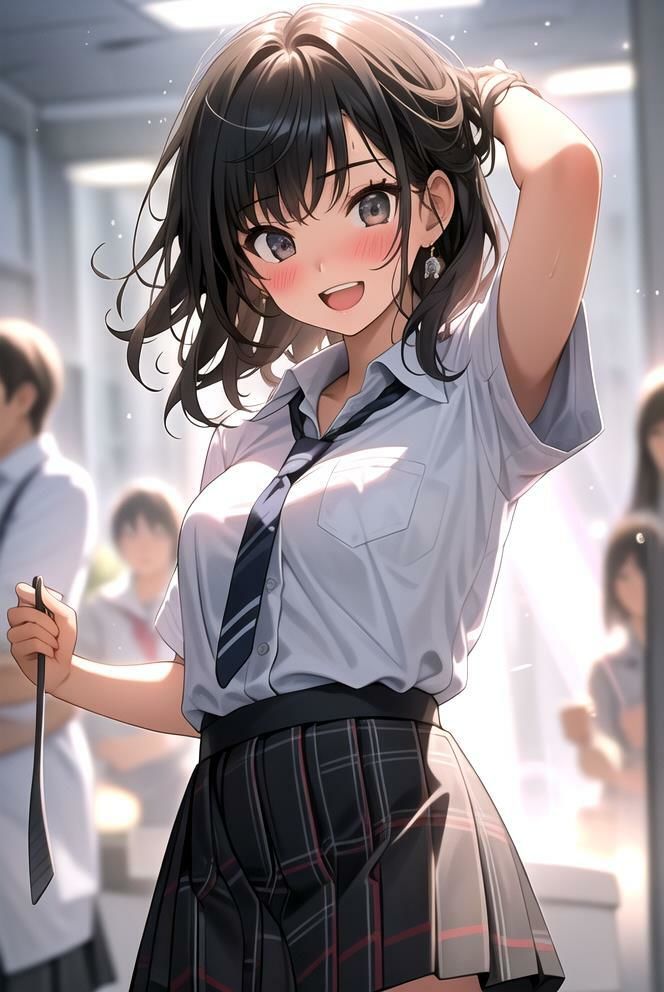 サンプル画像2:【あつがりな私たち】 地球温暖化は深刻化 日本の南に位置する私たちの学校は サウナ状態 服より命を優先した私達が直面したのは カラダの温暖化問題でした・・ ＃11(スタジオかぐや) [d_411504]