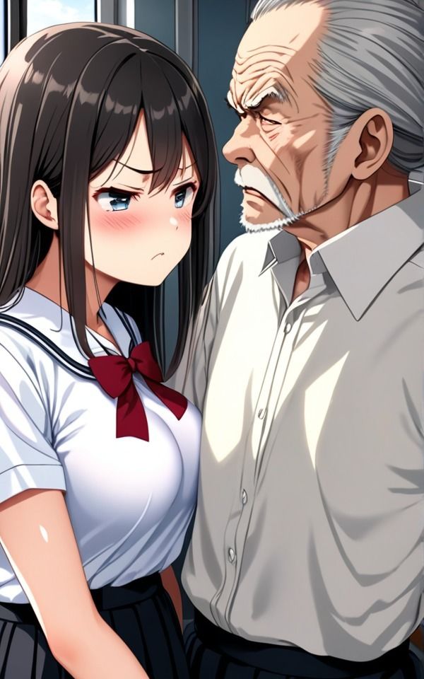 サンプル画像4:おじさん痴●は許さないわ電車から降りたら通報するね 学校帰り制服女子は巨乳で気が強い(パール真珠) [d_411572]