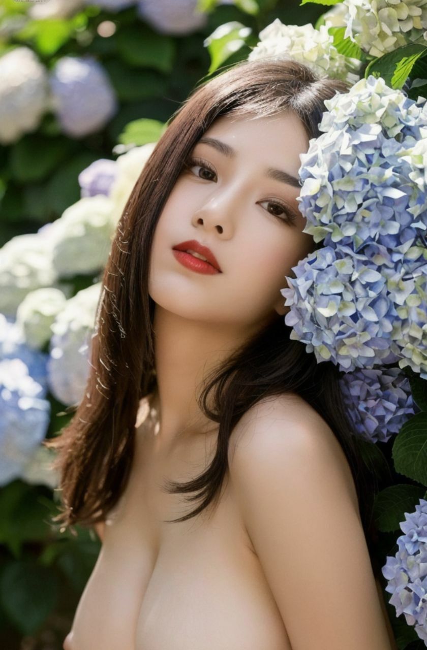 紫陽花と美熟女 巨乳ヌード写真集NO.2のサンプル画像 6