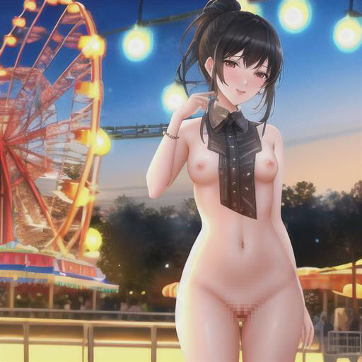 サンプル画像2:黒髪ポニーテールOLちゃんの野外露出！！(まんまんちん) [d_411707]