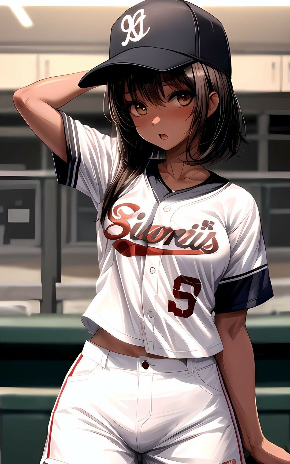 サンプル画像2:日焼け女子野球部とやりまくり(Aidoll) [d_411888]