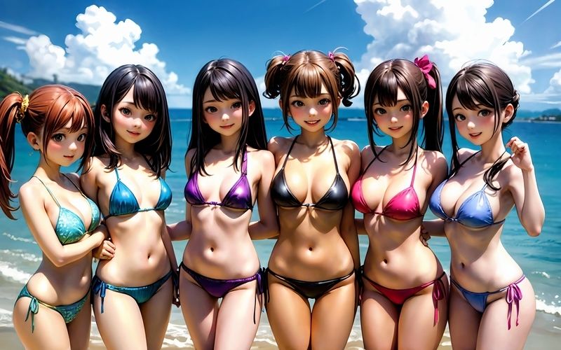 サンプル画像1:ハワイでアイドル志望娘のマンマンに溺れるw(召使A) [d_411995]