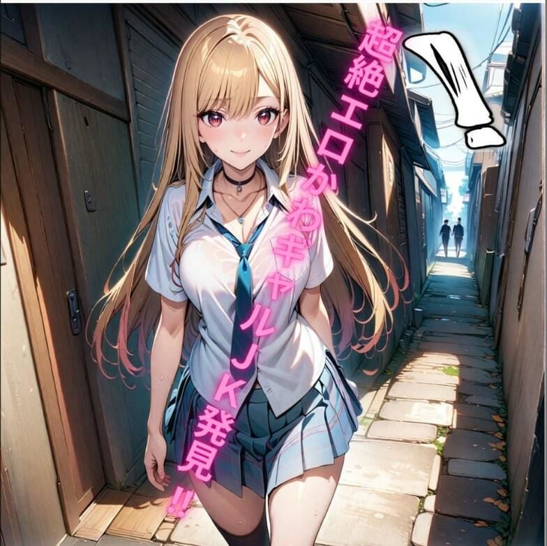 サンプル画像1:ハゲギ〇ス！！ STAGE 14 ver1 金髪巨乳ギャルJKの海〇をストー〇ングして俺のもんにしてやったw(ハゲギ〇ス) [d_412179]