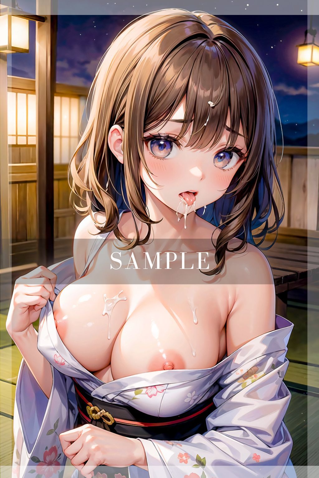 浴衣美少女パイズリ&ぶっかけ♪のサンプル画像 6